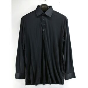 Collars and Co Collar Polo Size Medium Black Long Sleeve